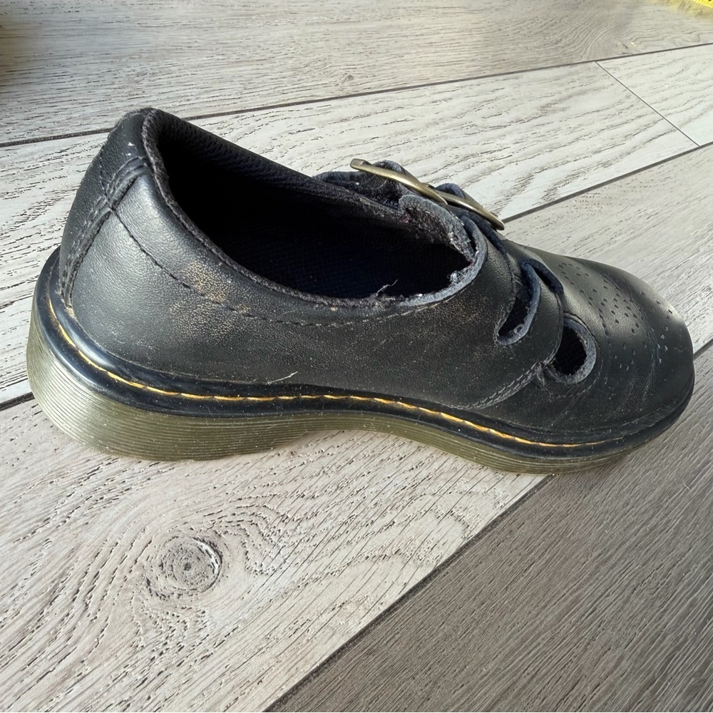 Dr. Martens Kids Black Leather Mary Jane Shoes - Picture 3 of 7